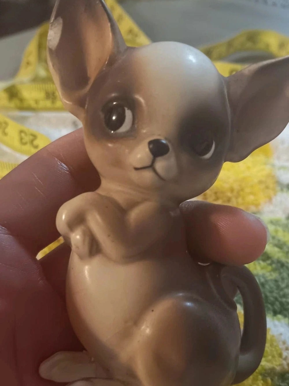 Josef Seibel Brown and Cream Chihuahua Figurine